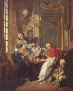 Francois Boucher The Lunch (mk05) Norge oil painting art